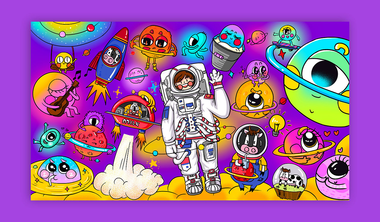 外太空|插画|创作习作|一颗宇宙_原创作品-站酷zcool