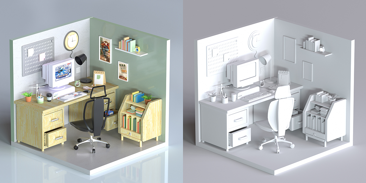 C4D蜂巢小房子系列（下次争取发九宫格）（图ZMzU0NDEyODM2） - 场景 - 站酷设计师阿雪雪是我原创素材 - 站酷ZCOOL