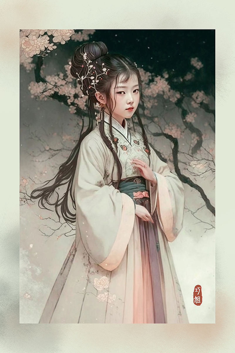 用Ai致敬经典——《红楼梦》金陵十二钗（图ZMzM4MDA3MjM2） - AI作品 - 站酷设计师靳思JS原创素材 - 站酷ZCOOL