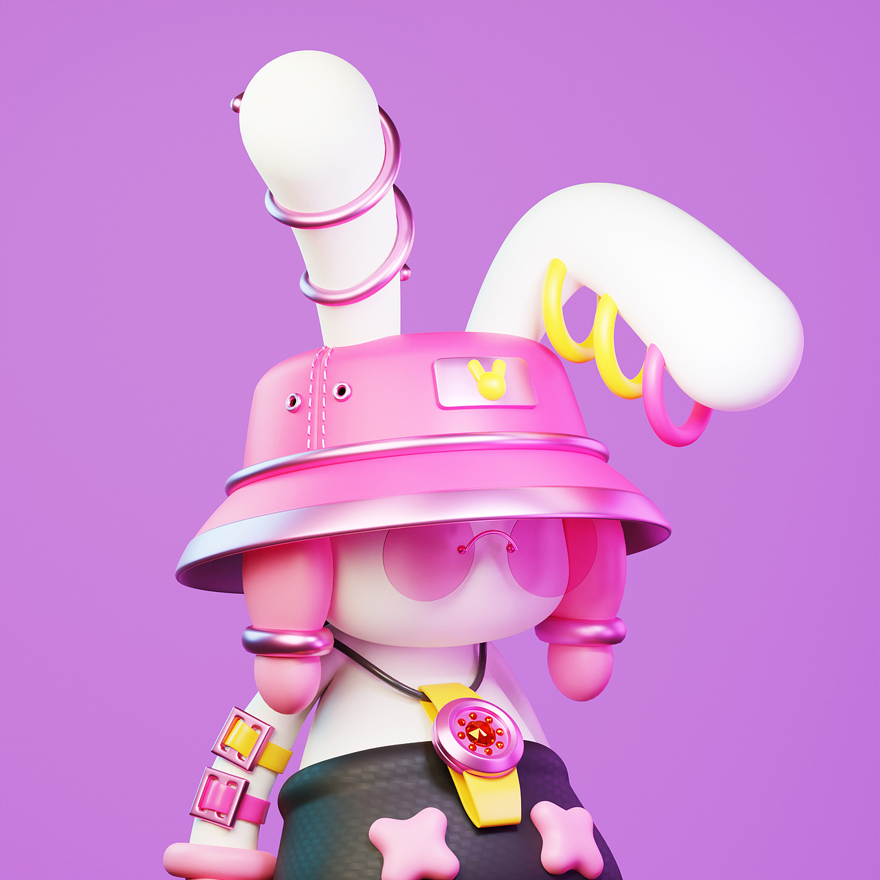 nft----<buny fan buny>兔迷兔希腊神话希腊3d头像