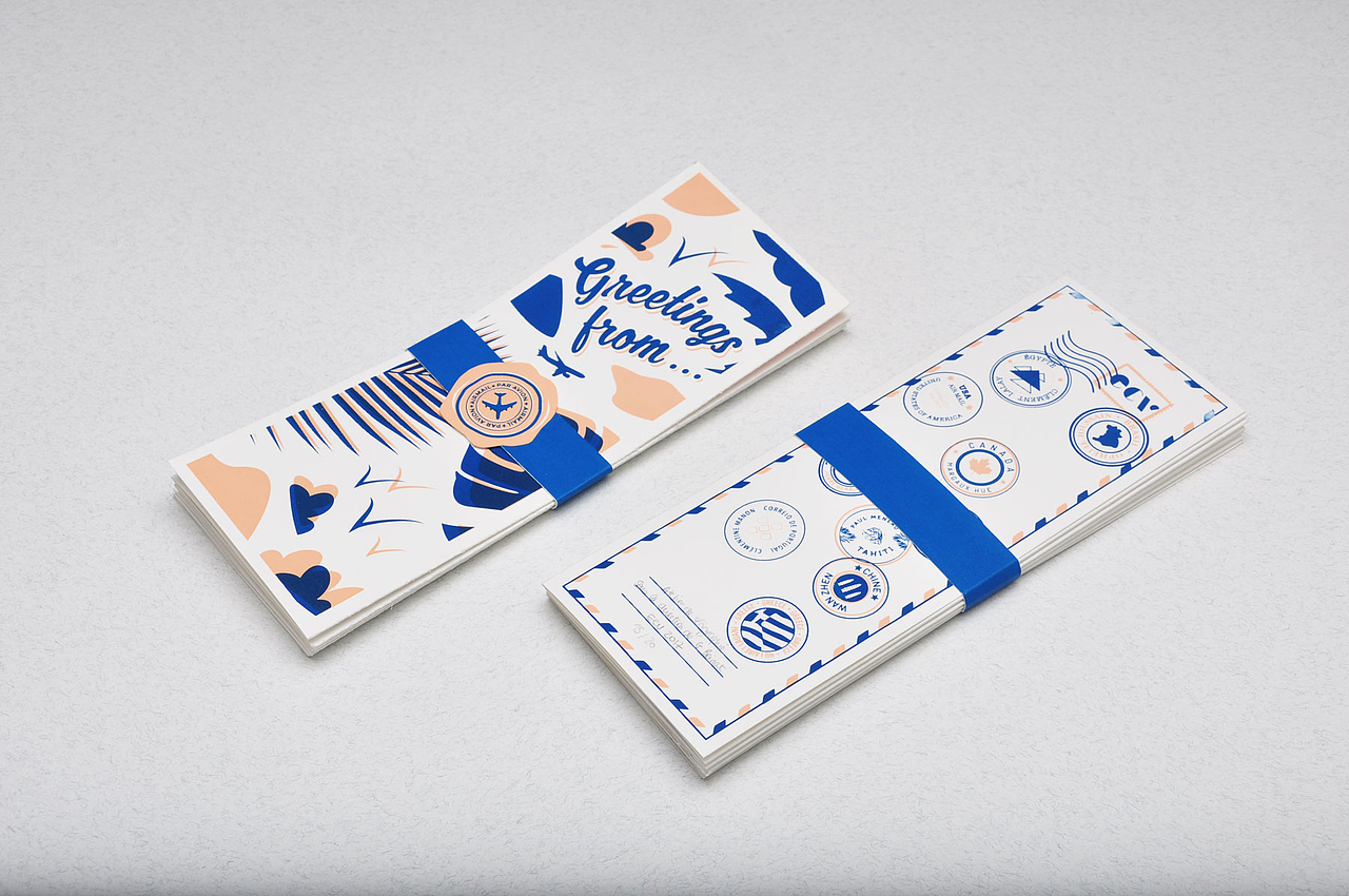 手工丝网印刷 Greeting from the world