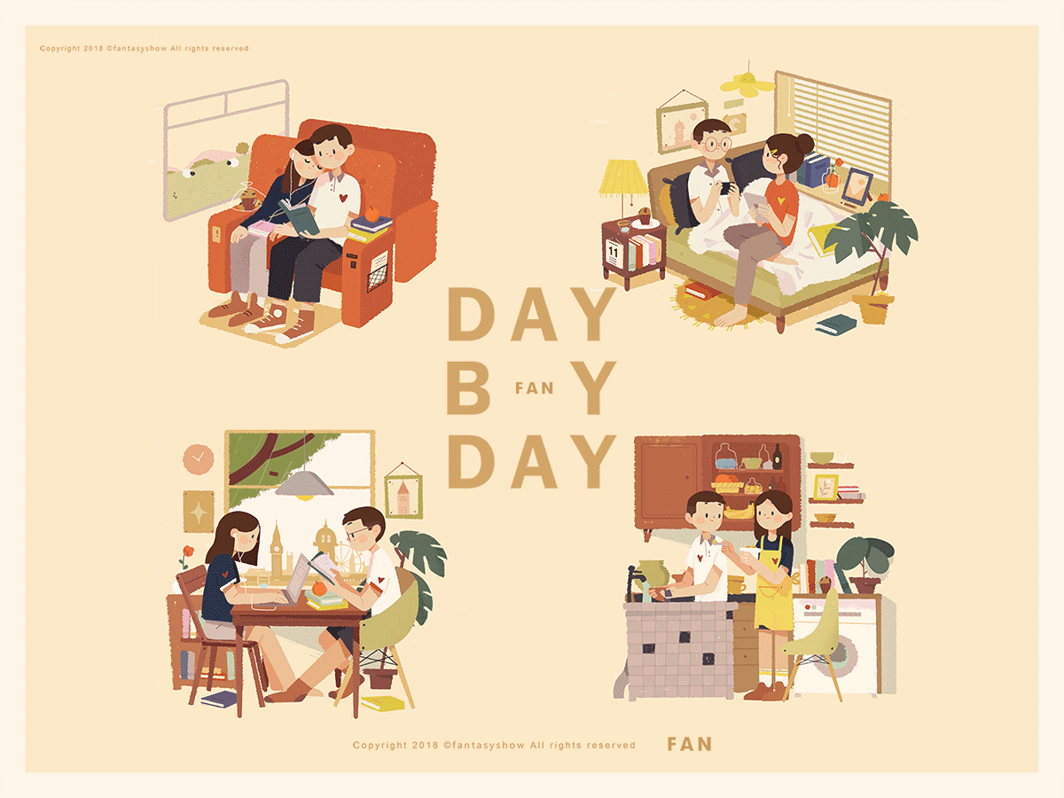 两个人（图ZMTMzNTM4ODM2） - 商业插画 - 站酷设计师饭太稀Fan原创素材 - 站酷ZCOOL