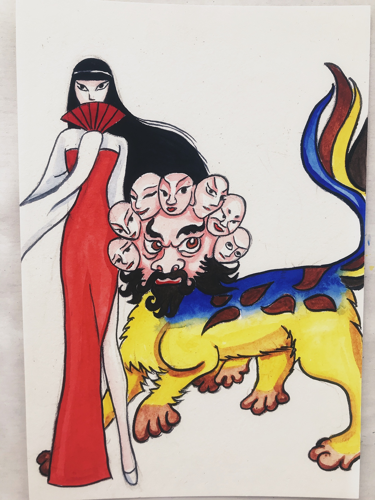 山海经之天吴,八头八尾八足人面兽身威风凛凛上海