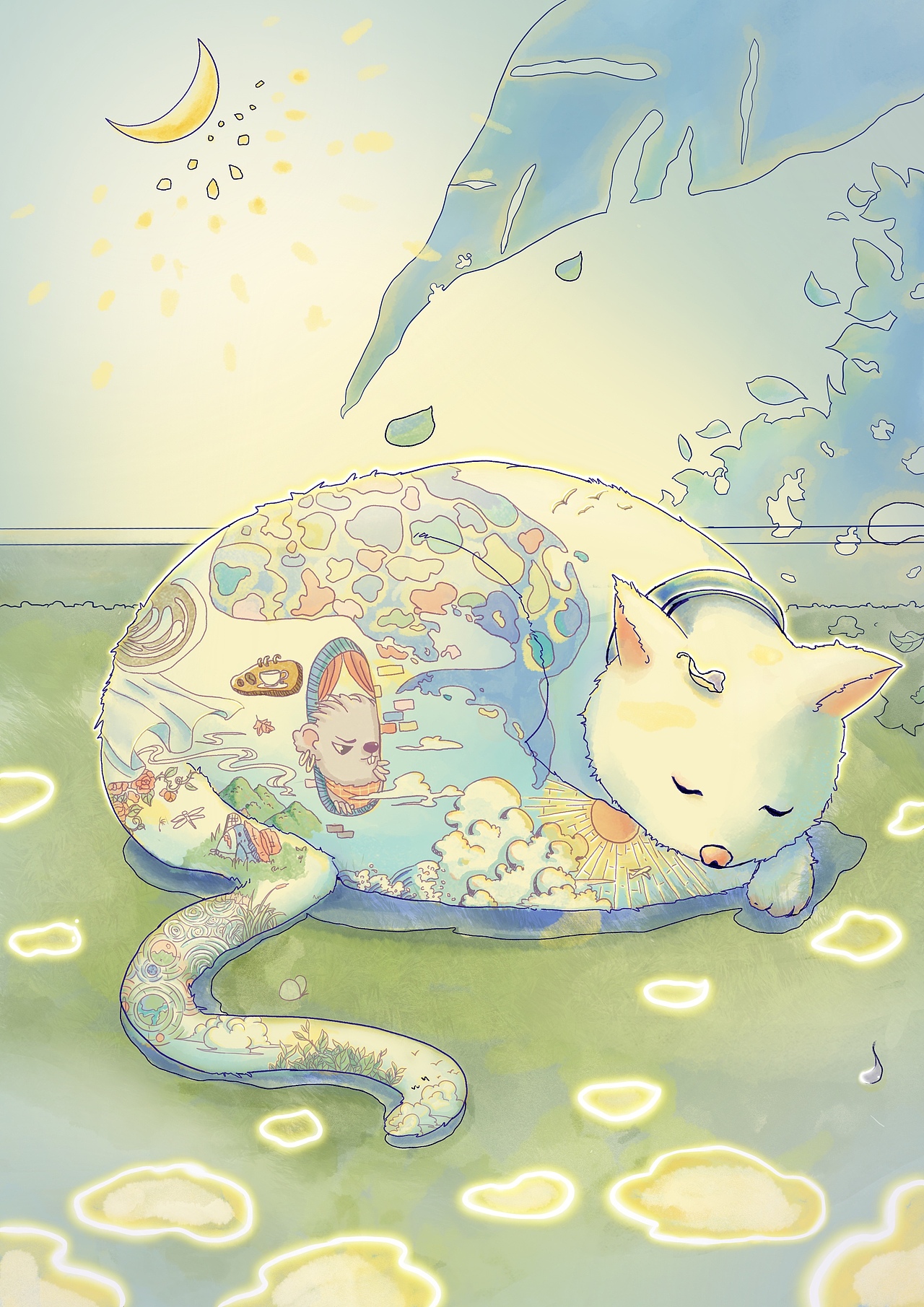 夢 摩卡 夢（圖ZMjU5MTYwMDQ4） - 藝術(shù)插畫 - 站酷設(shè)計師冬鮚原創(chuàng)素材 - 站酷ZCOOL