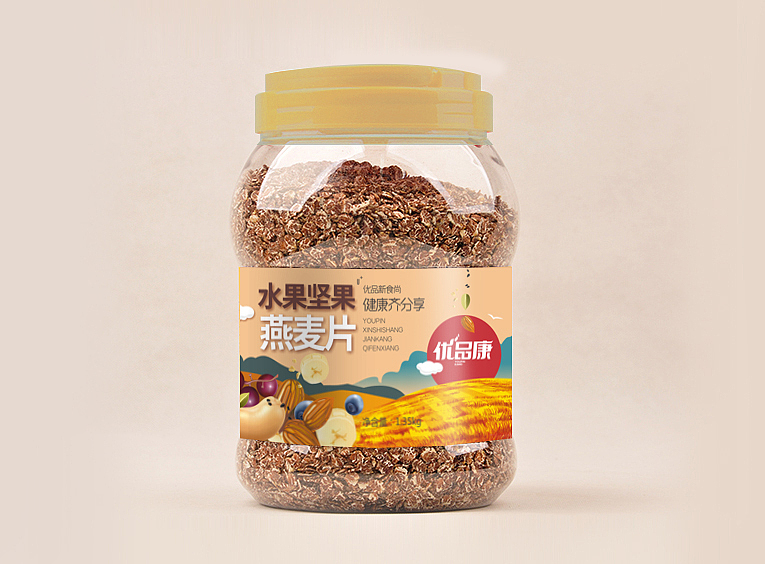 洛阳易辰包装设计 水果坚果燕麦片包装设计案例 水果坚果燕麦片包装设计 燕麦片包装设计 食品包装设计 杂粮包装设计 粗粮包装设计