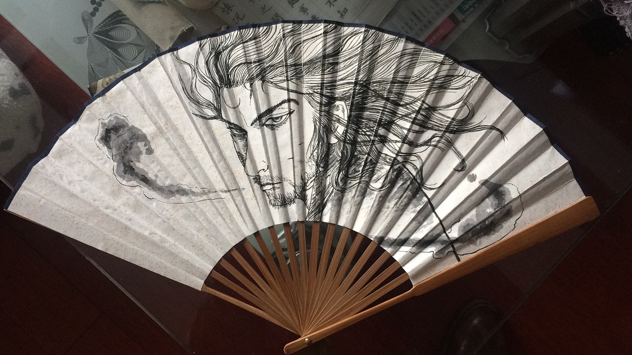 画把折扇以期夏至