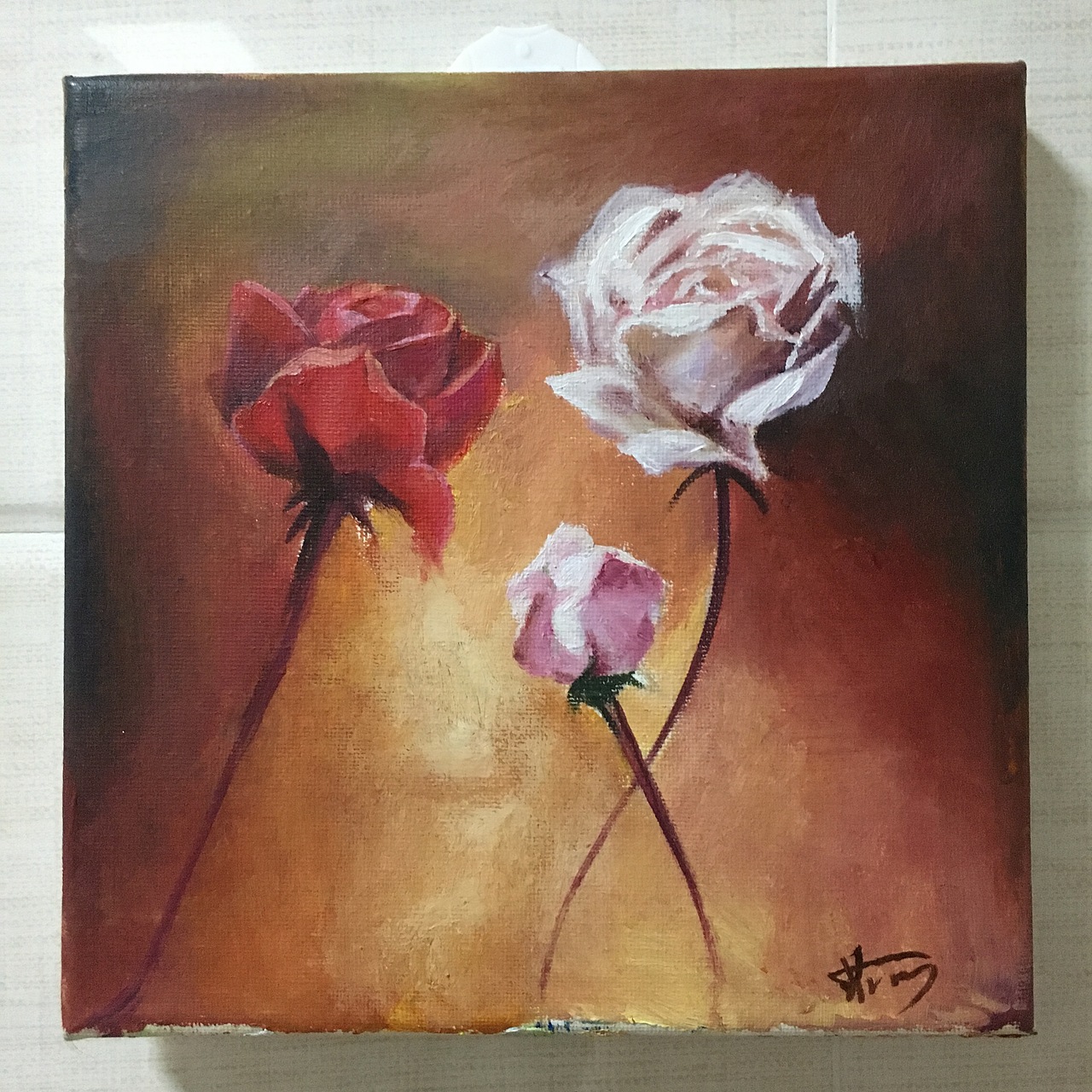 油画玫瑰