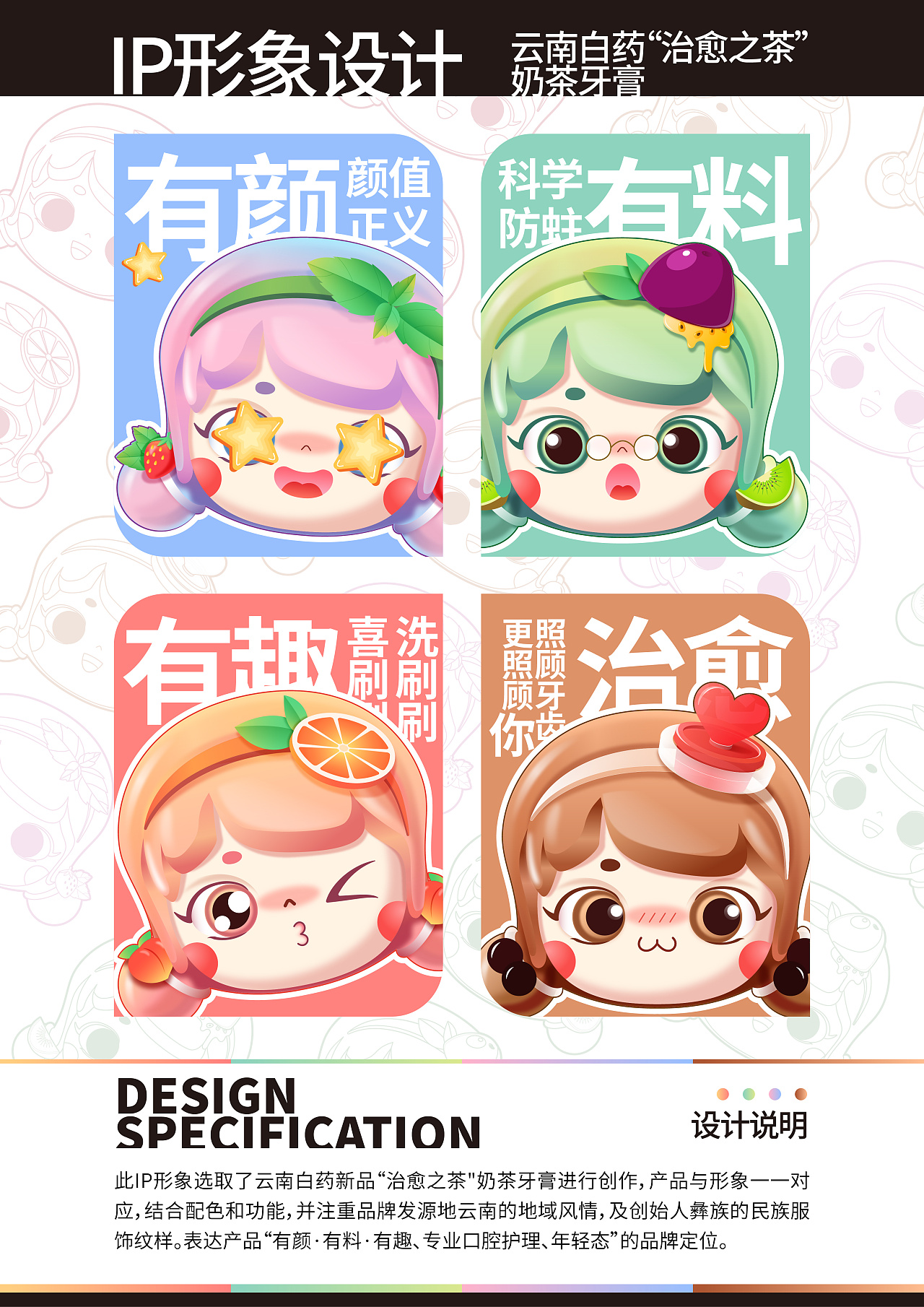 云南白药奶茶牙膏ip设计|平面|ip形象|d_小小_ - 原创作品 - 站酷