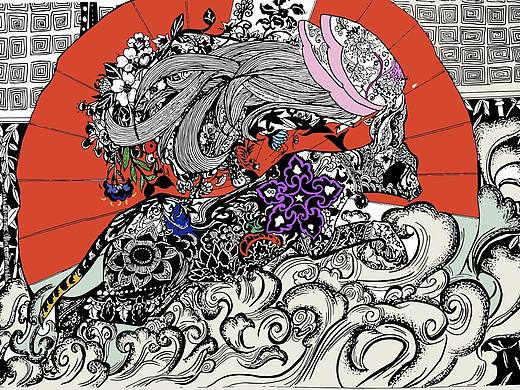 國潮插畫（個人主頁-ZNDI0NDA0OTI=） - 新銳潮流插畫 - 站酷設(shè)計師不吃貓pp原創(chuàng)素材 - 站酷ZCOOL