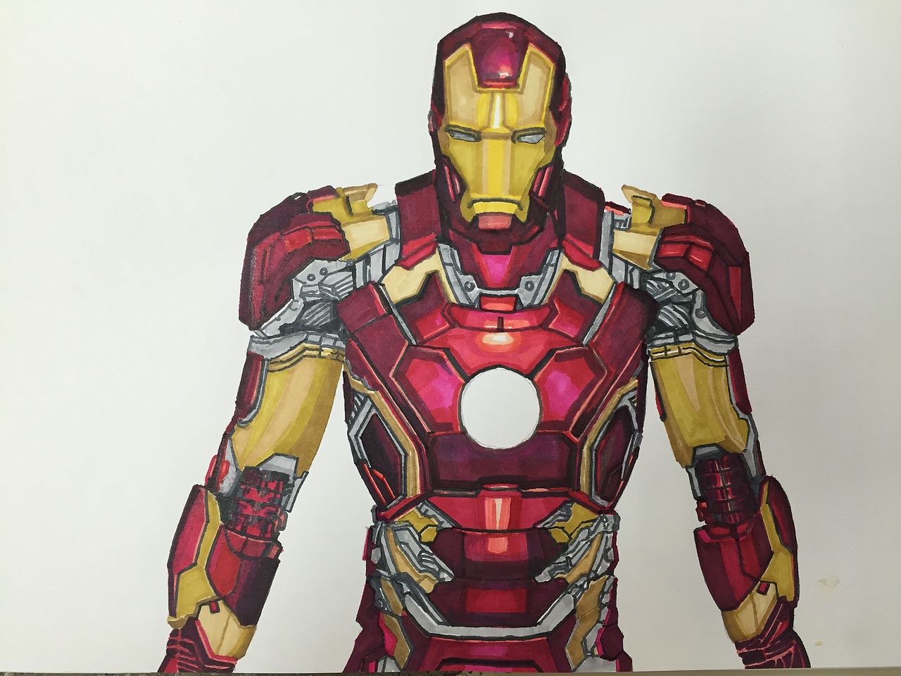 马克笔手绘钢铁侠