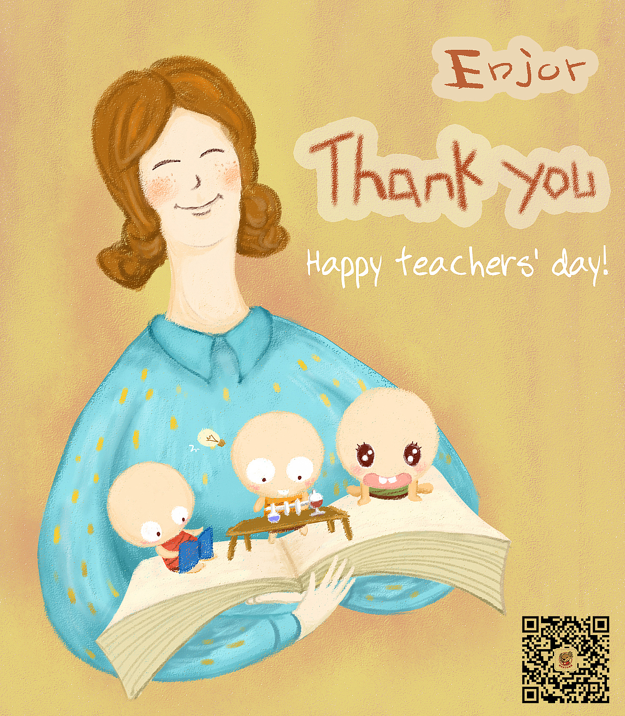 教师节宣传图-Link创意设计（图ZOTU5MjQ1ODA=） - 儿童插画 - 站酷设计师LINK创意工作室原创素材 - 站酷ZCOOL