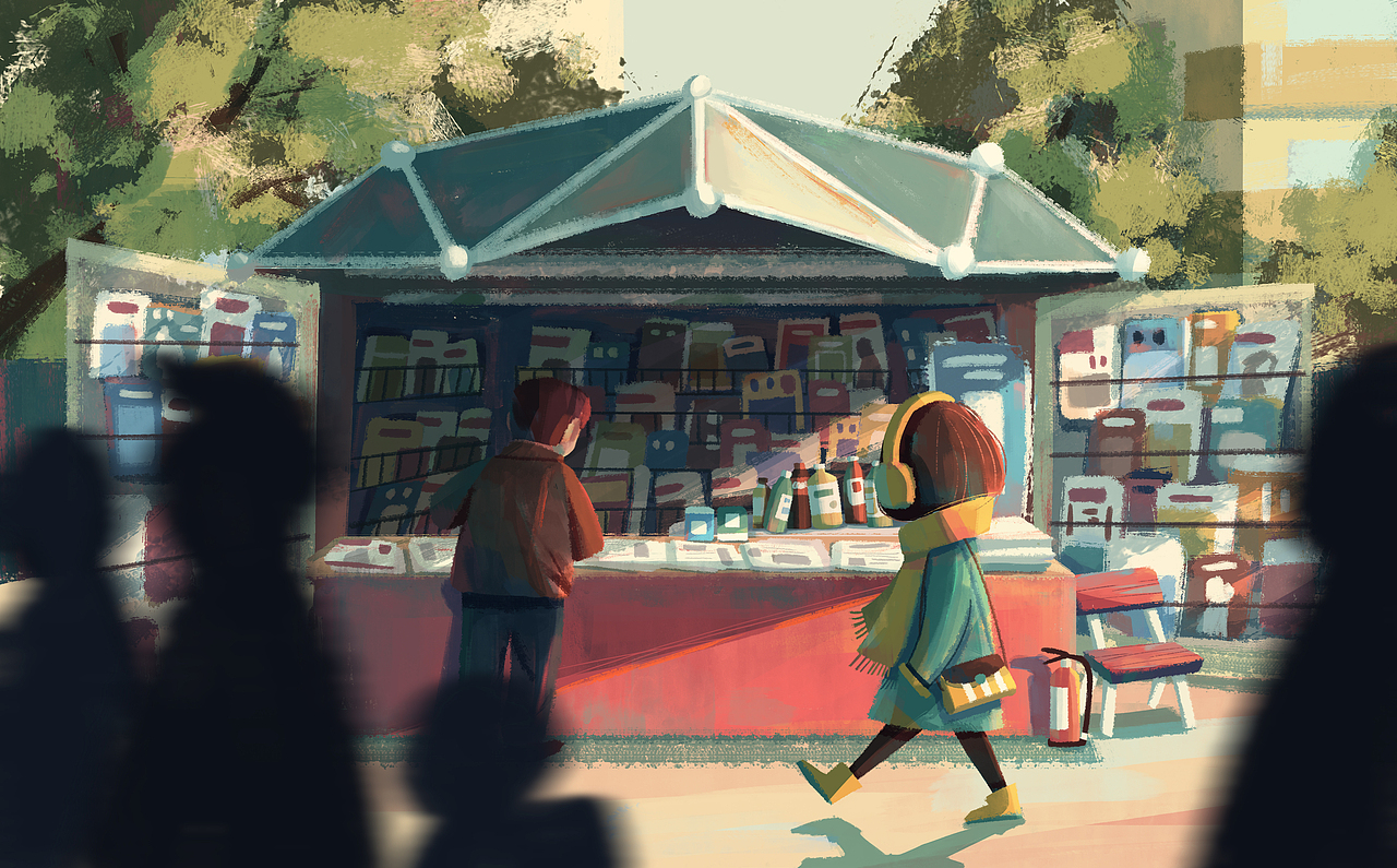 而我每次经过都会被吸引,大概又想起小时候对报刊杂志的渴望