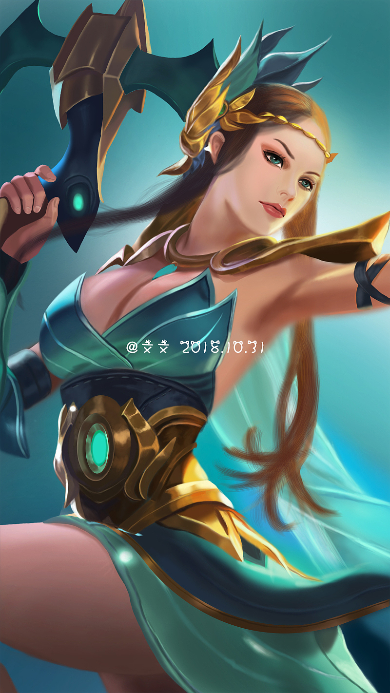 手绘王者荣耀人物虞姬