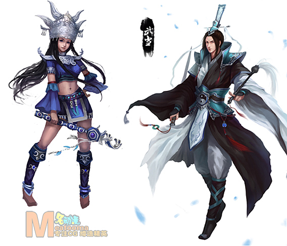 动漫游戏UI原画插画场景角色