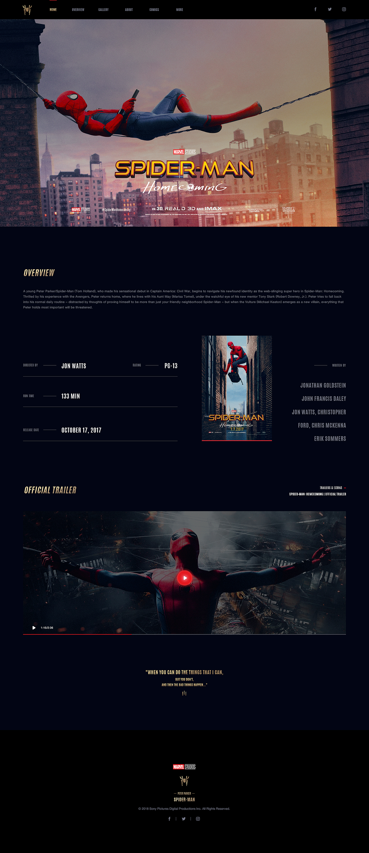Spider-Man Into the Spider-Verse Webdesign#（图ZMTQwMzIyNjY4） - 企业官网 - 站酷设计师Sawyerchan原创素材 - 站酷ZCOOL