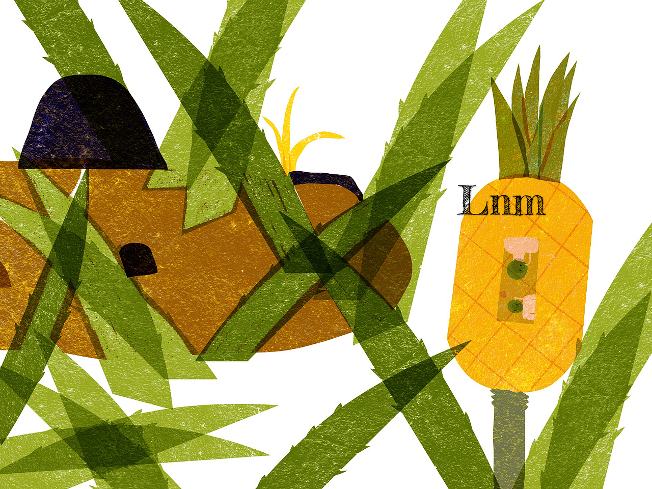 菠萝飞船（图ZMTI0ODgzMDU2） - 绘本 - 站酷设计师梁柠檬梁柠檬原创素材 - 站酷ZCOOL
