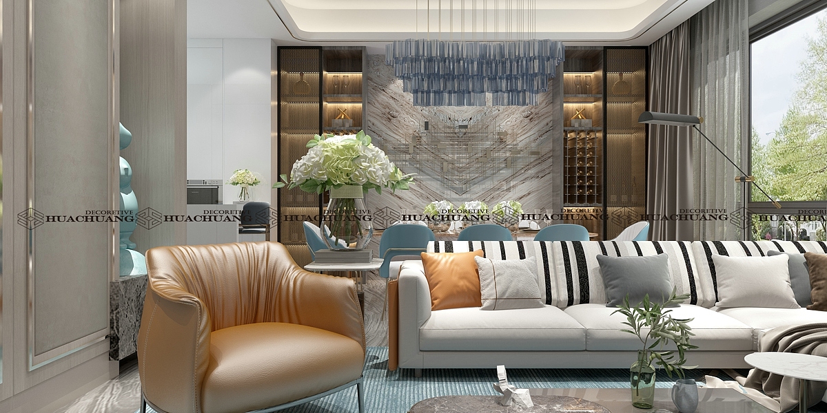 济南中铁城345平别墅设计效果图|创意总监武刚设计