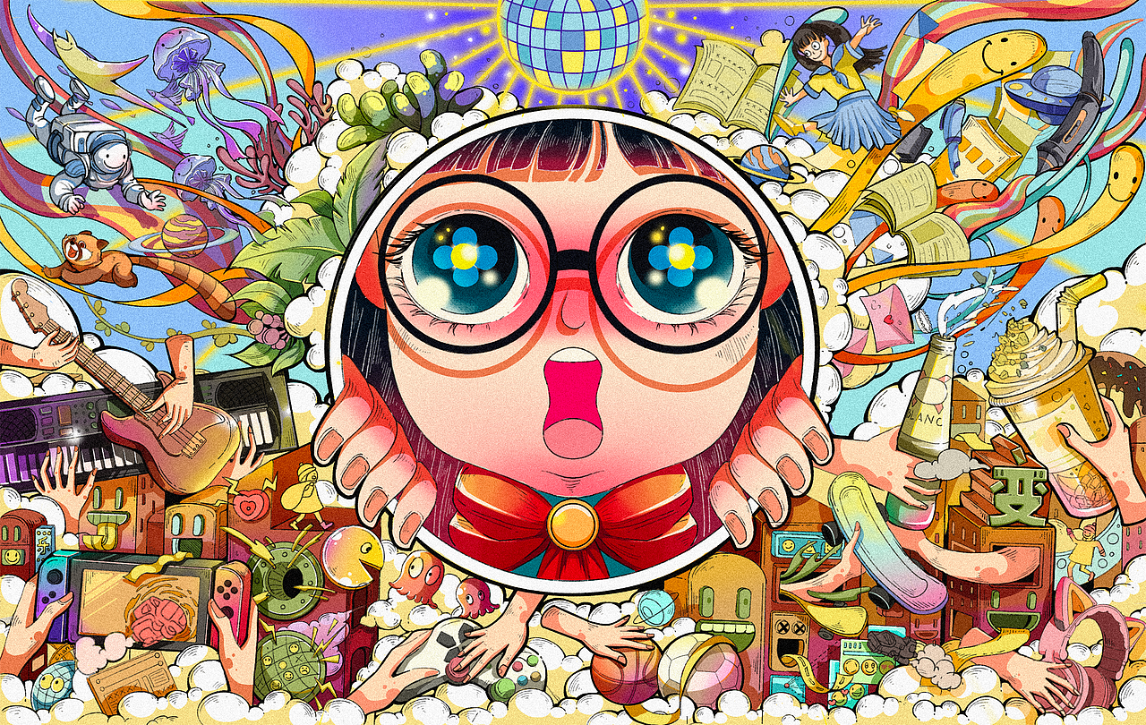 百变世界 百忙生活 百乐人生（图ZMjg0NjUxNzA4） - 图案 - 站酷设计师piki阿喜原创素材 - 站酷ZCOOL