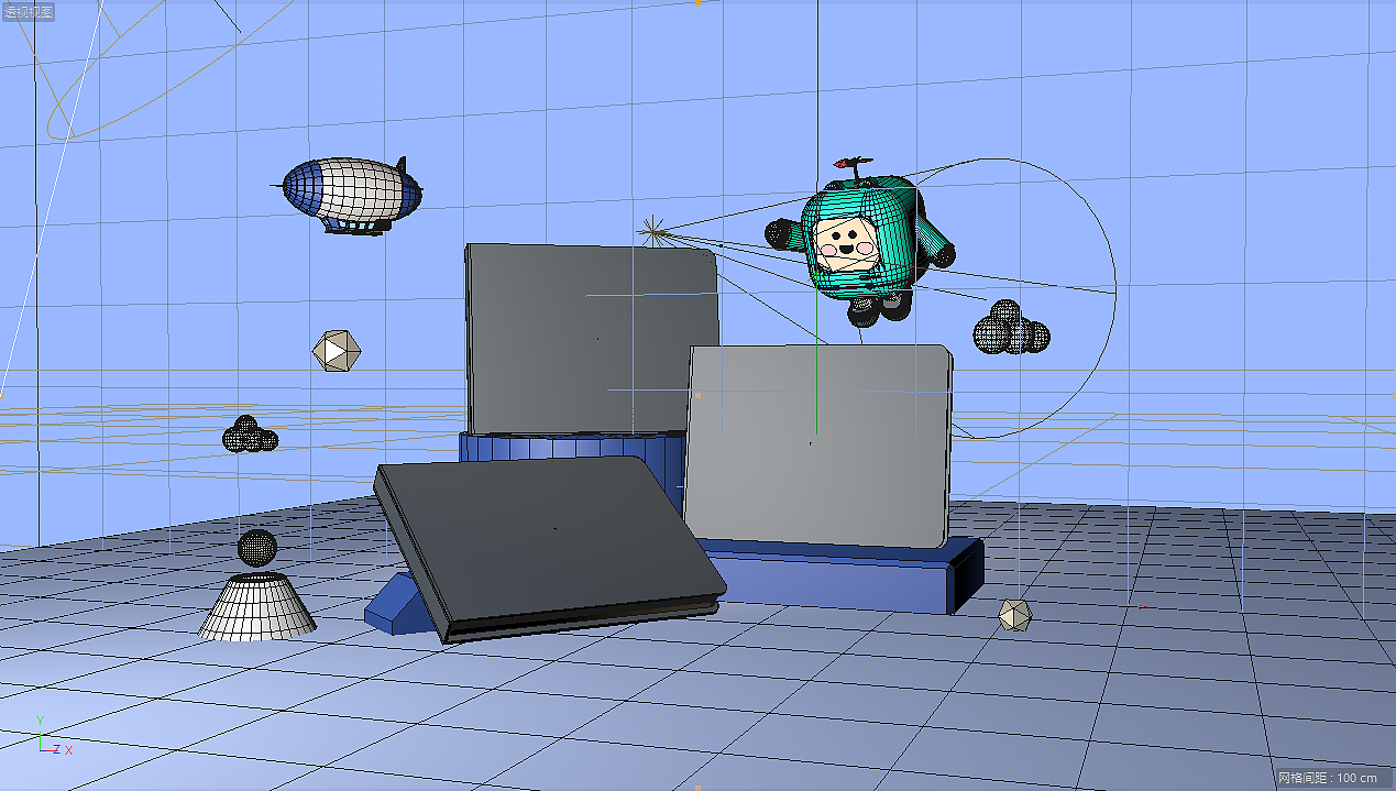 C4D-手指点读机包装盒