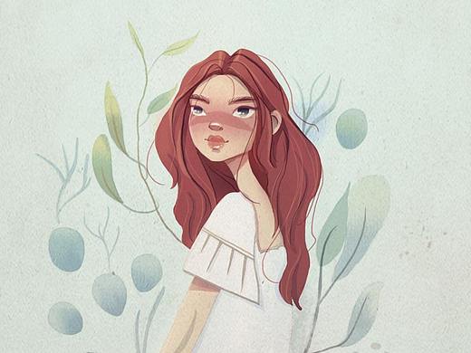 植物女孩夏日清凉