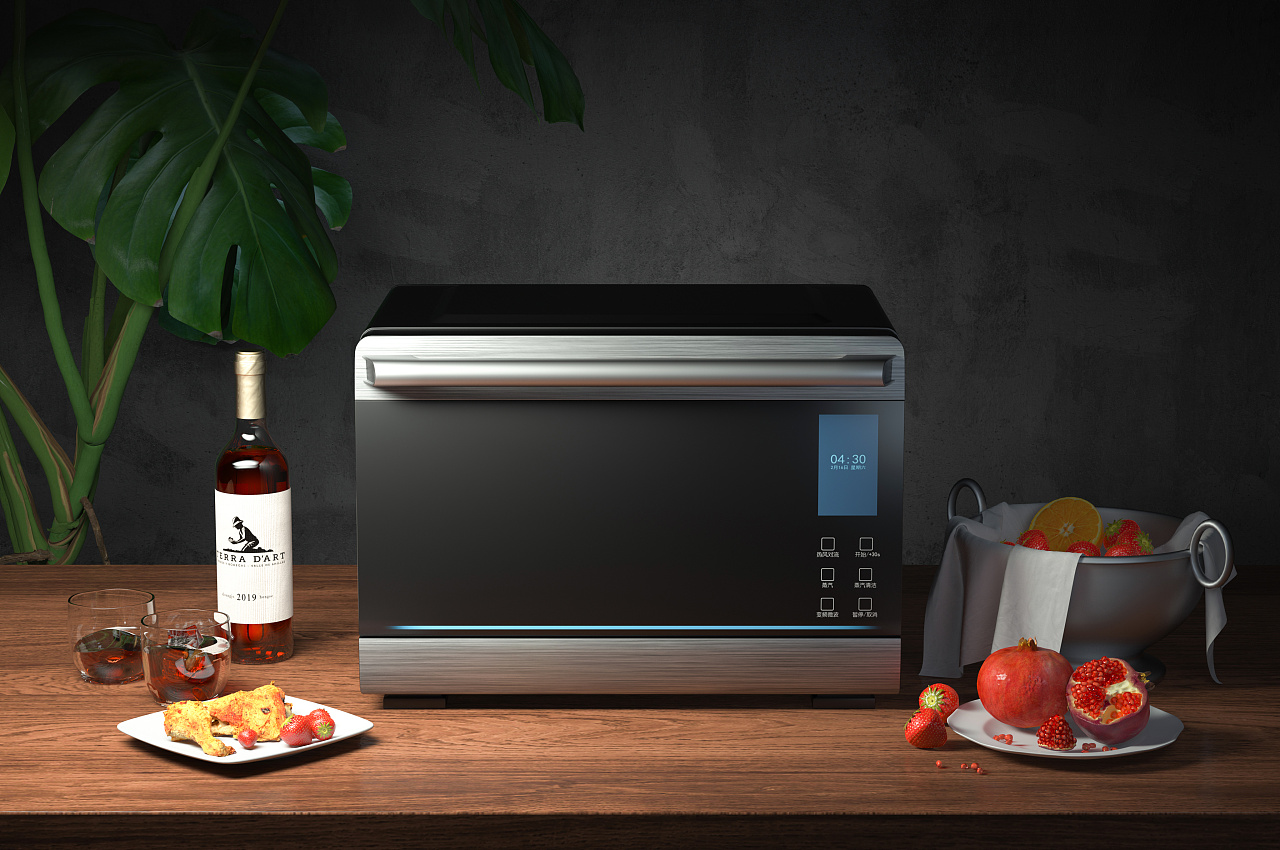 烤箱/微波炉场景3d渲染