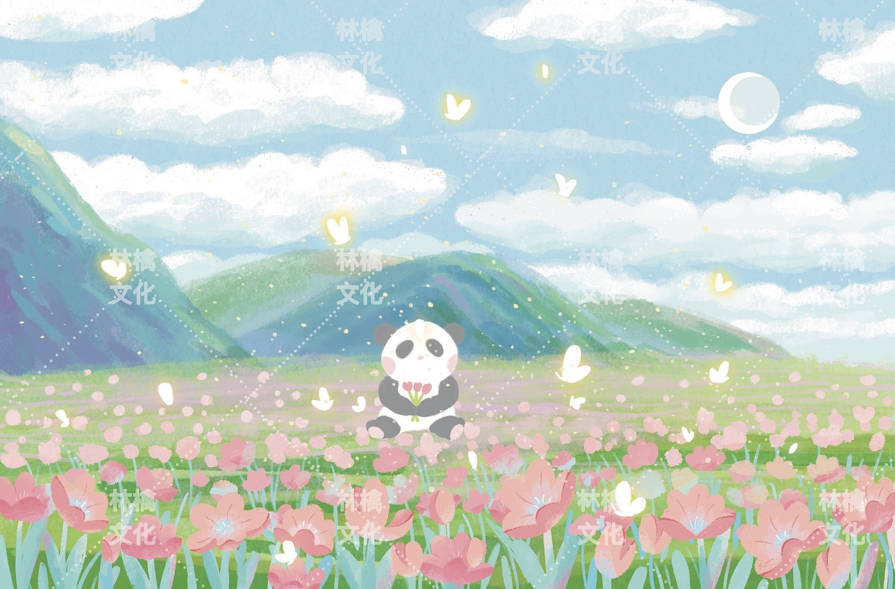 花丛抚蝶