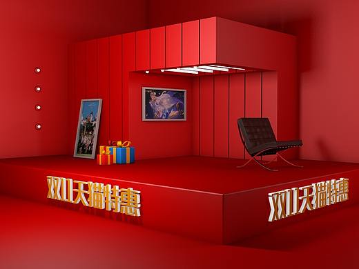 淘宝舞台首页场景c4d建模渲染临摹（个人主页-ZMzk1MjgyNzI=） - 场景 - 站酷设计师木尧月原创素材 - 站酷ZCOOL