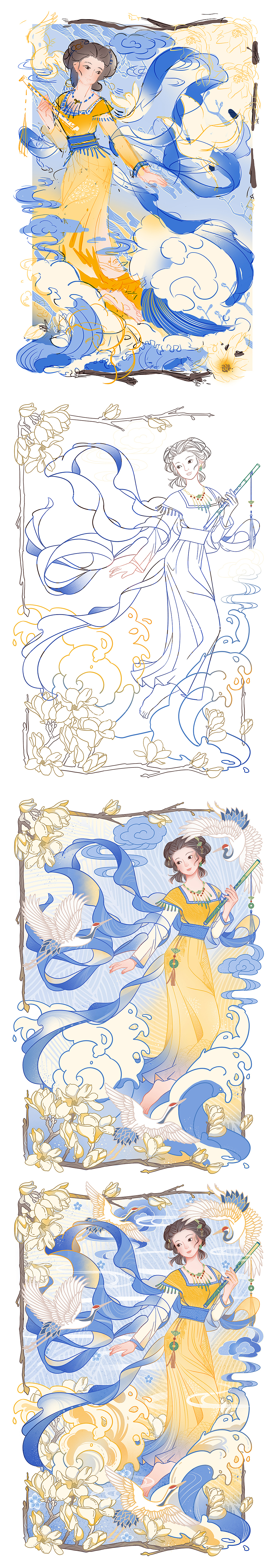 中秋插画（附过程）（图ZMjczNTUxNzk2） - 商业插画 - 站酷设计师壴方原创素材 - 站酷ZCOOL