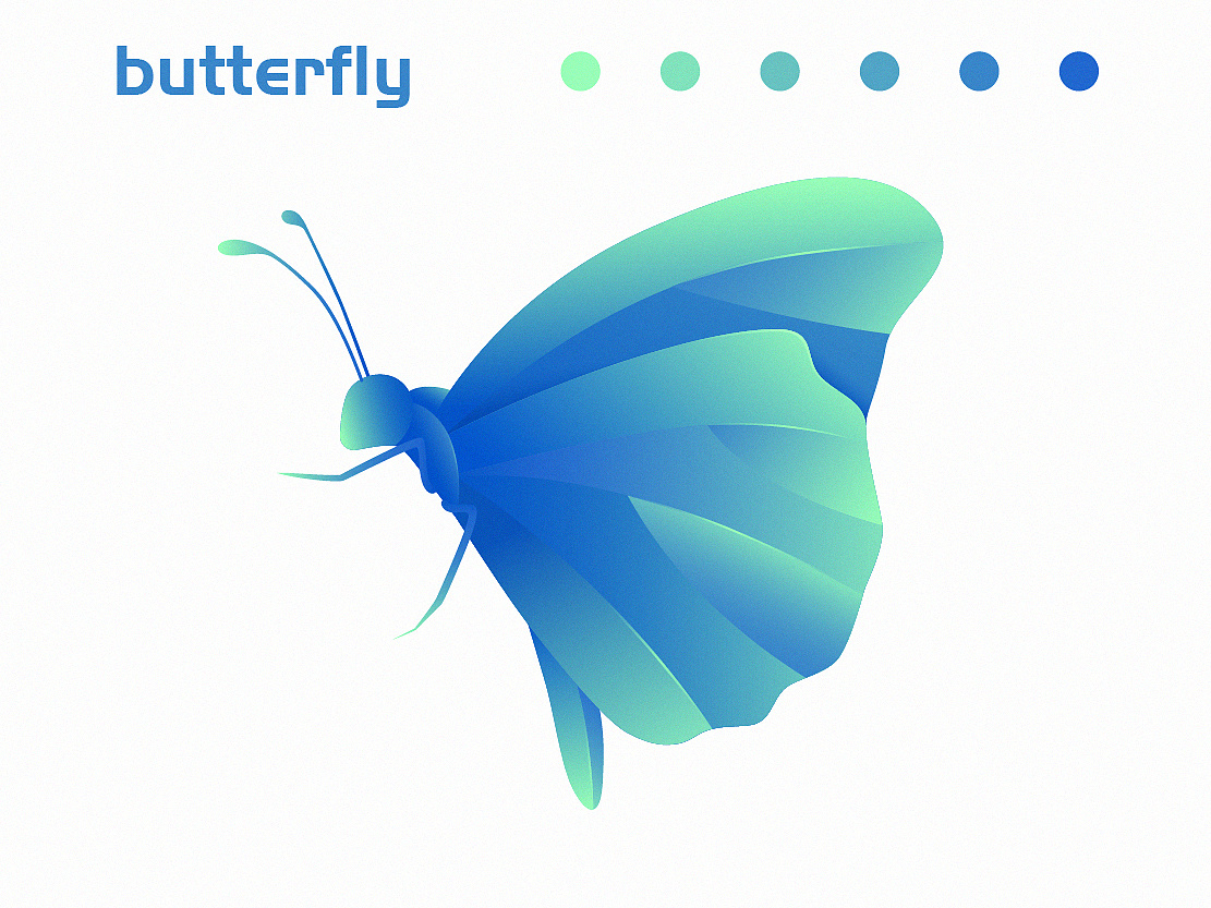 渐变图形——动物