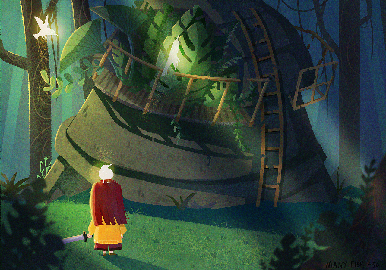 冒险之旅（图ZMjM5MTMzMDIw） - 儿童插画 - 站酷设计师狂咬好多好多鱼原创素材 - 站酷ZCOOL
