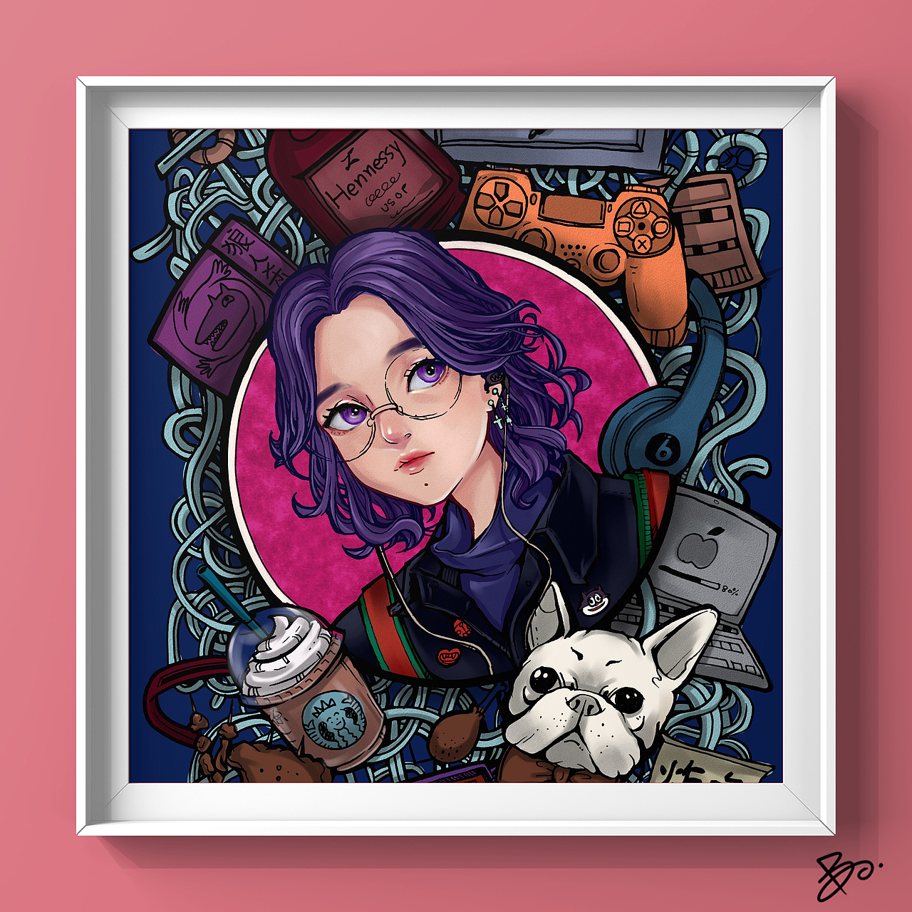 装饰画人物涂鸦插画（图ZMTAyNzIxODU2） - 创作习作 - 站酷设计师bosey原创素材 - 站酷ZCOOL