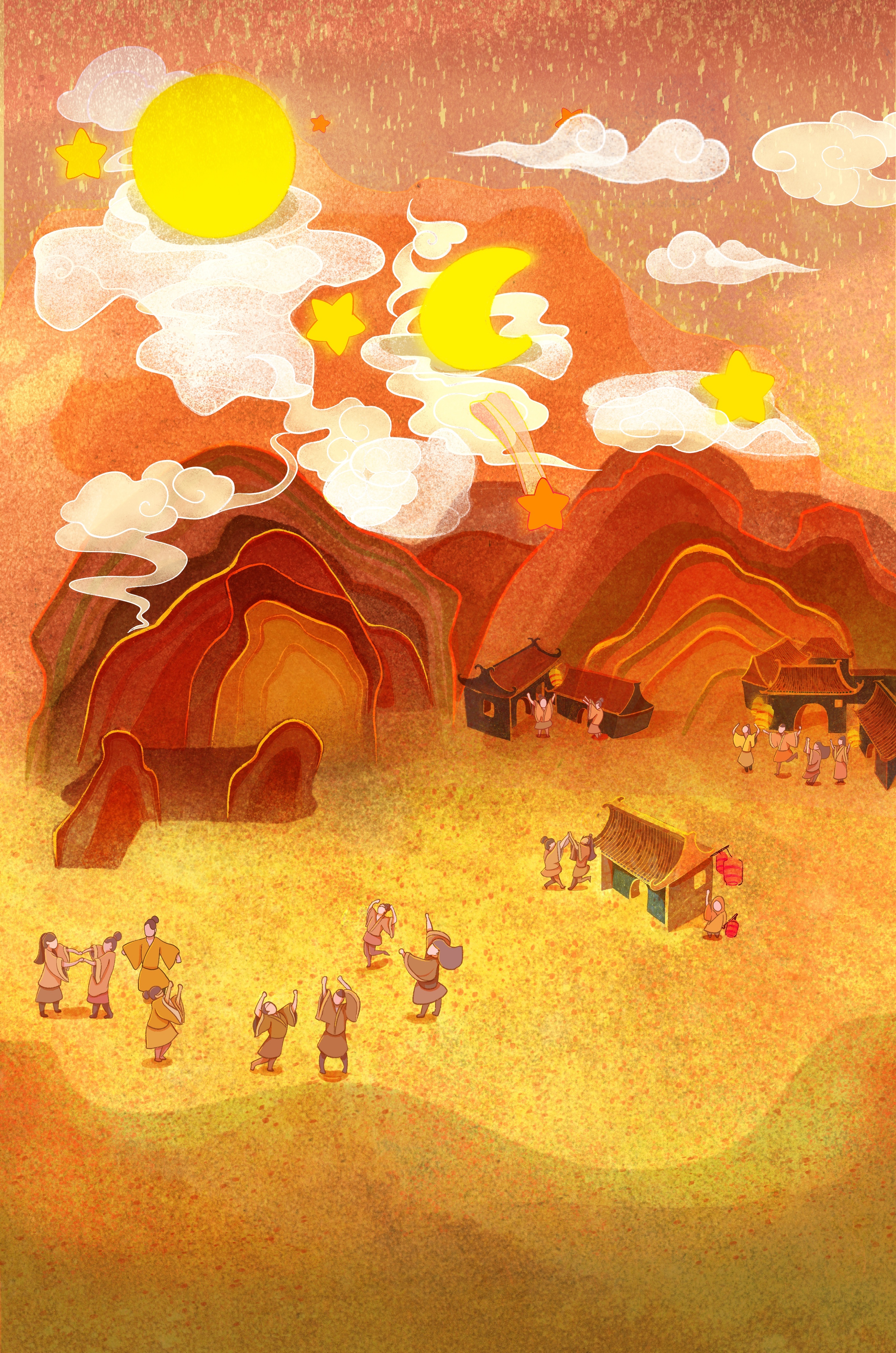 《共工撞不周山》-儿童绘本