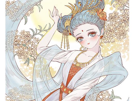 小嫦娥-中秋节贺图