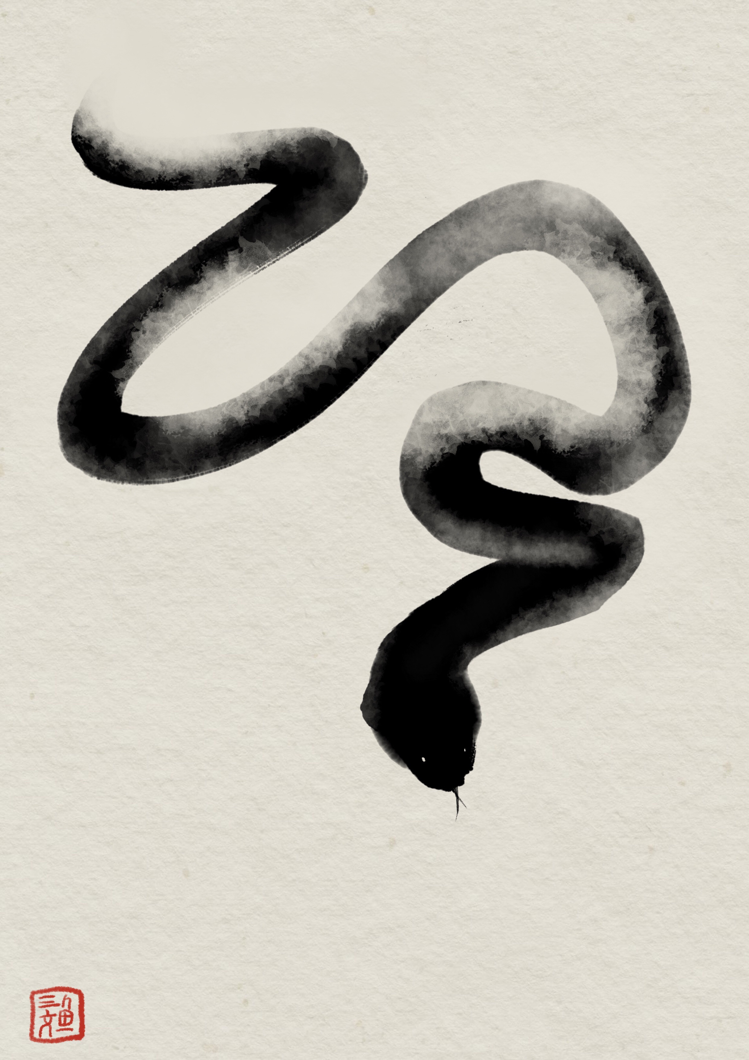 一条小蛇的诞生|纯艺术|素描|Fieryu - 原创作品 - 站酷 (ZCOOL)