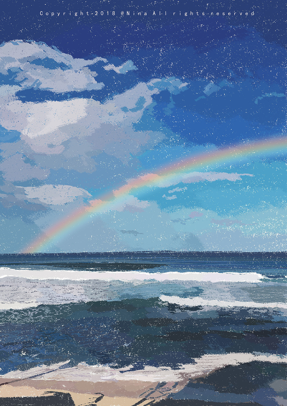 雨后彩虹（图ZMTM0MDYxNzU2） - 艺术插画 - 站酷设计师Joynii原创素材 - 站酷ZCOOL