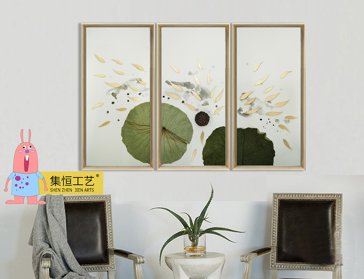 实物画；装饰画、效果图、国画、大堂挂画、饰品、摆件、软装配画、室内设计、整体软装、圆框（图ZNjg2ODE2NzI=） - 工艺品设计 - 站酷设计师集恒工艺实物画原创素材 - 站酷ZCOOL