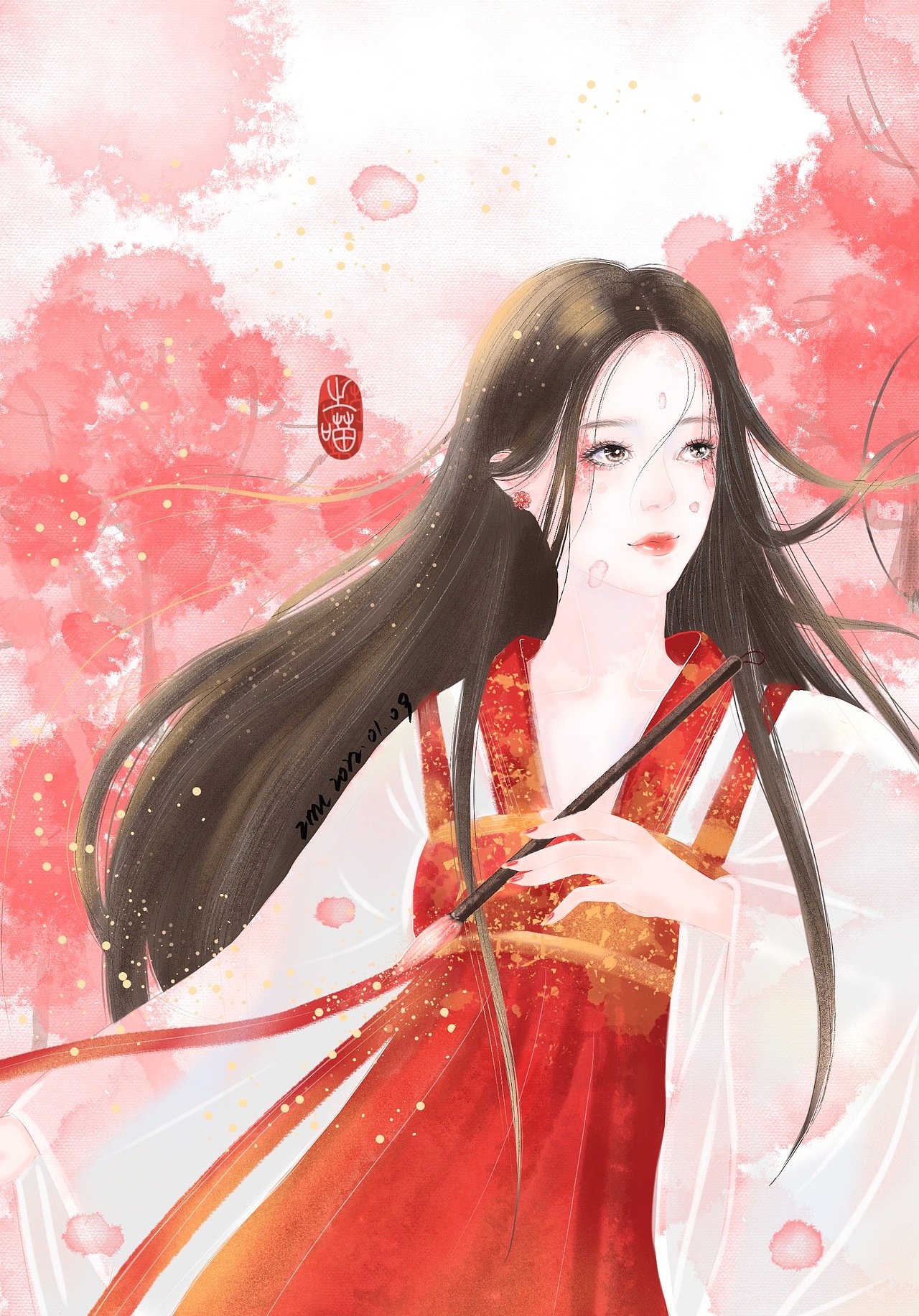 原创古风人物插画打卡～（图ZMjg0OTQ2MjEy） - 创作习作 - 站酷设计师之喵原创素材 - 站酷ZCOOL