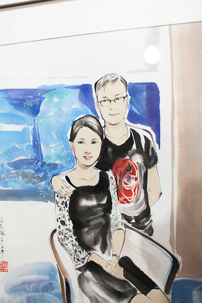 水墨家庭照（图ZMzM5Mzg1NjQ=） - 绘画 - 站酷设计师王友谊原创素材 - 站酷ZCOOL