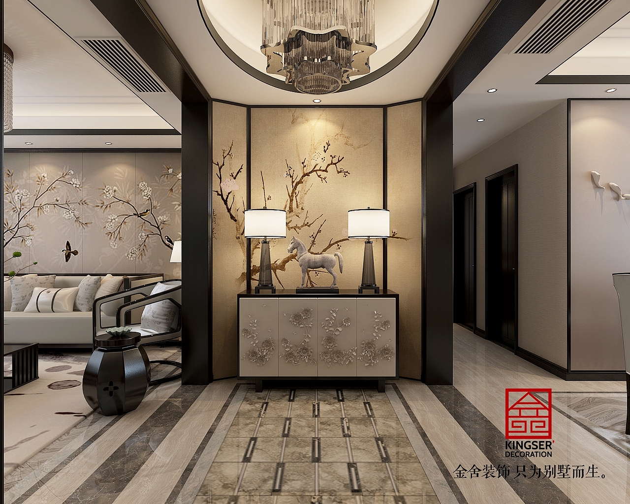 【德贤公馆】160.5㎡新中式装修效果案例