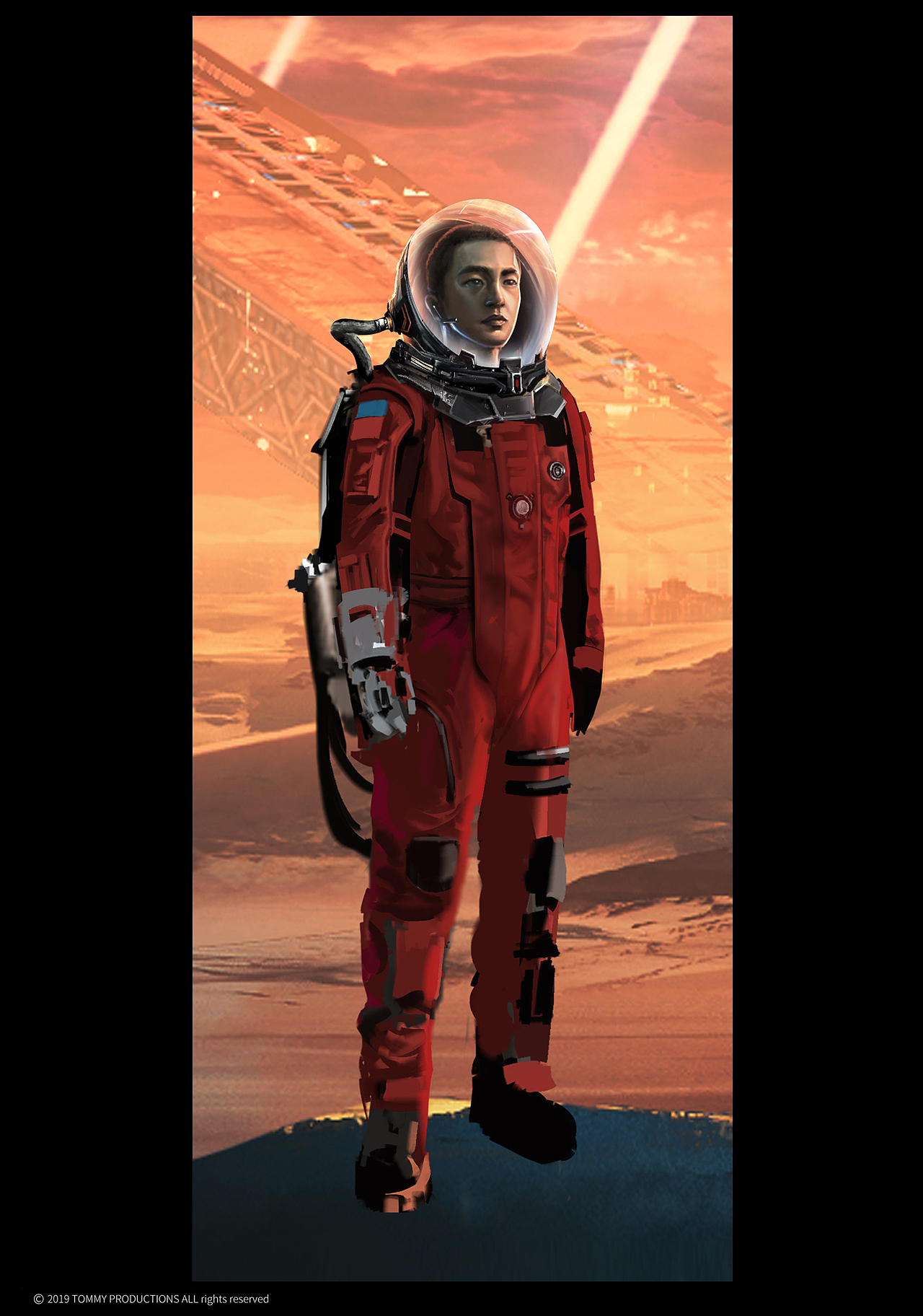 人物绘制的时候我会把场景背景截图放在人物智能对象文件的背景位置，绘画的时候方便与实际环境的匹配，不用画一下就存一下来检查是否正确。