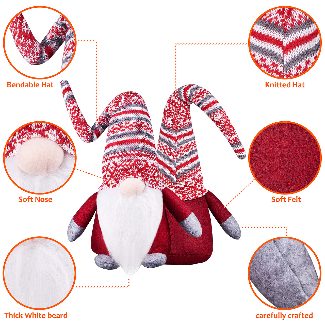 红白帽子圣诞小矮人亚马逊摄影修图