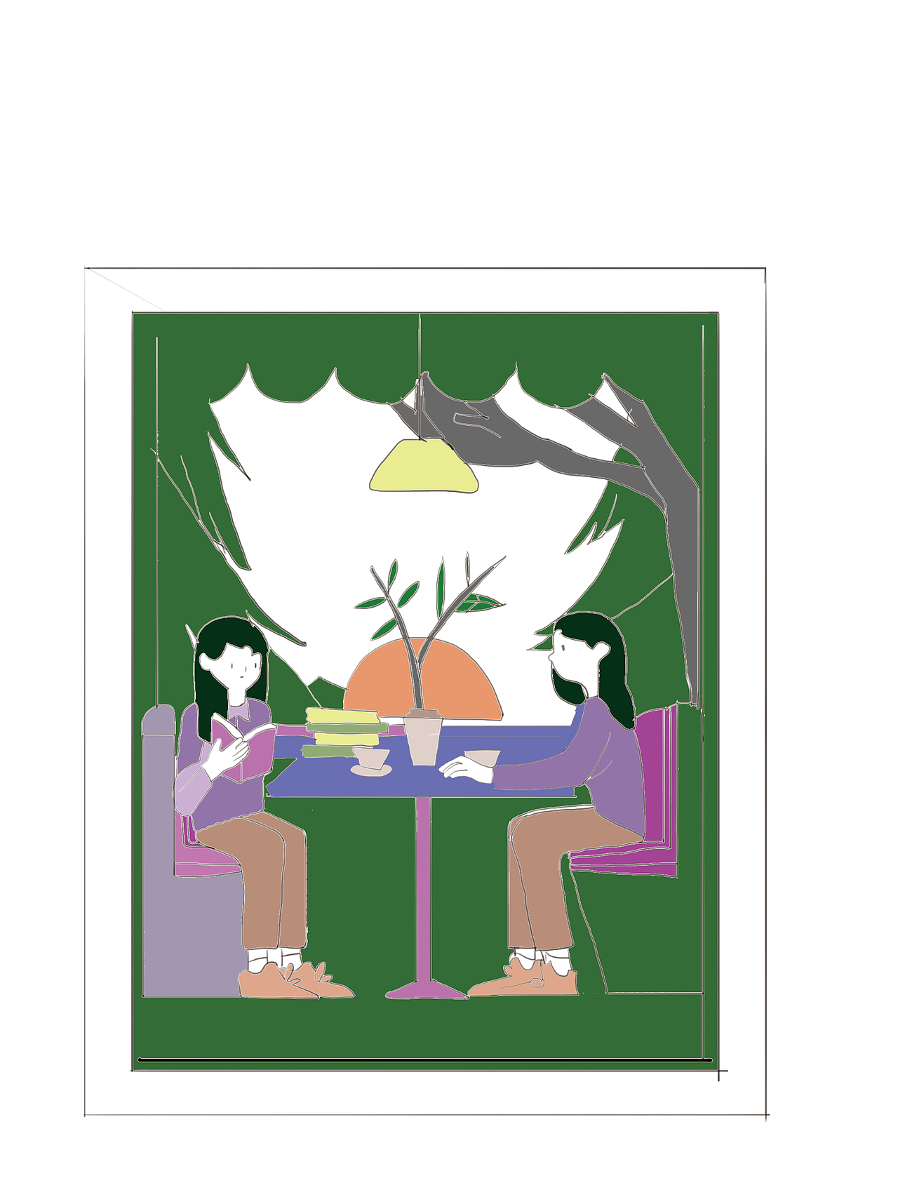 与自己交流（图ZMjY1NDgyNDky） - 商业插画 - 站酷设计师草莓熊富贵原创素材 - 站酷ZCOOL