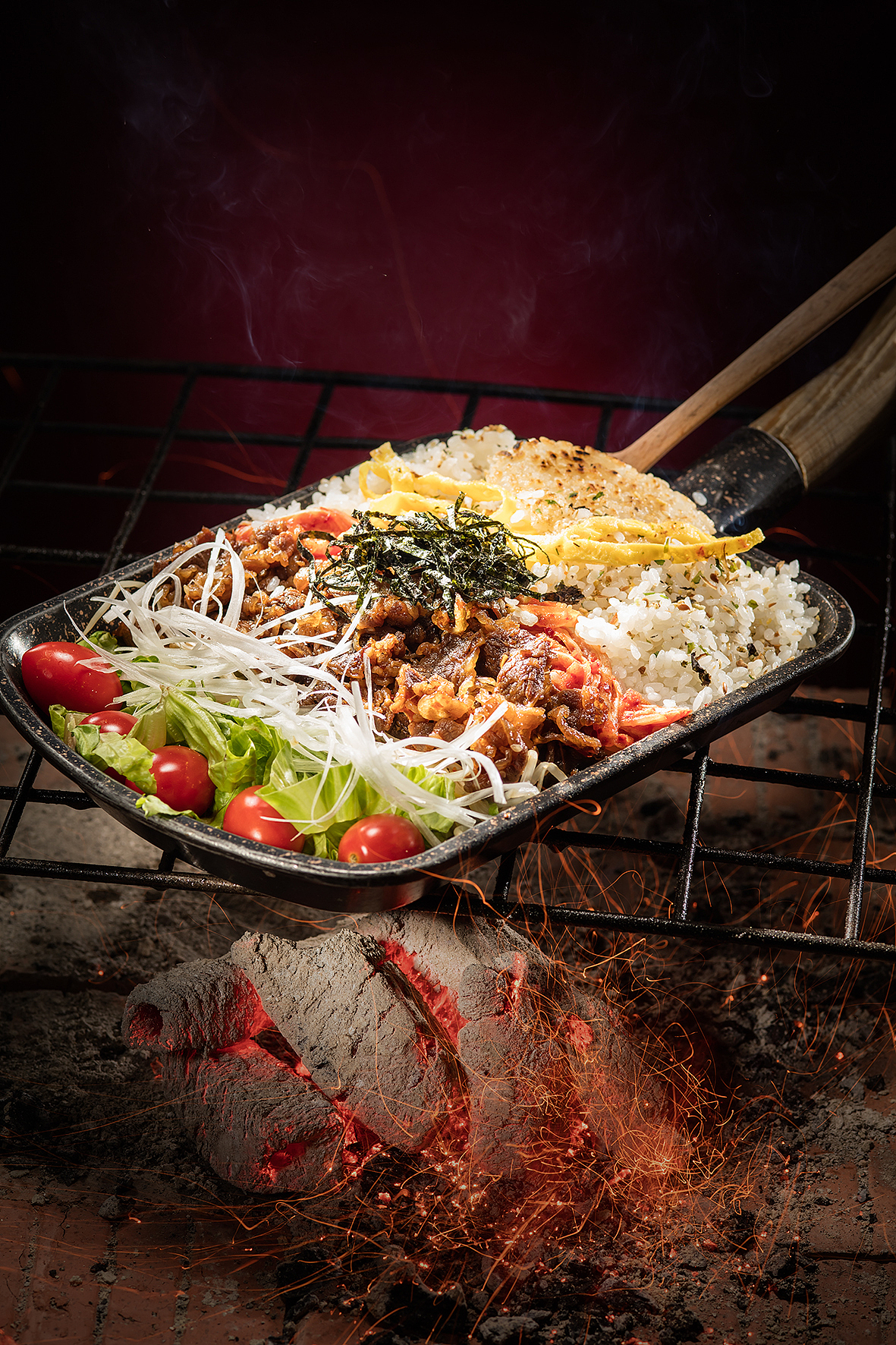 炭在烧 火在跳|烤肉的炭火质感