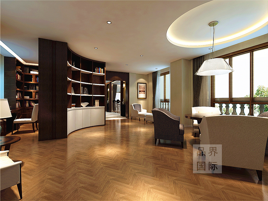 郑州品界设计丨思念果岭950平独栋后现代设计效果图（图ZMTc1OTg3MjI4） - 家装设计 - 站酷设计师淡墨淸彩原创素材 - 站酷ZCOOL