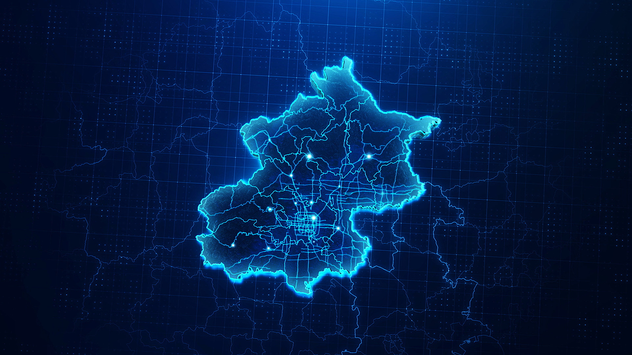 北京市地形区位地图