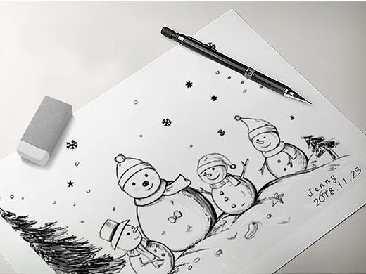 雪人一家人