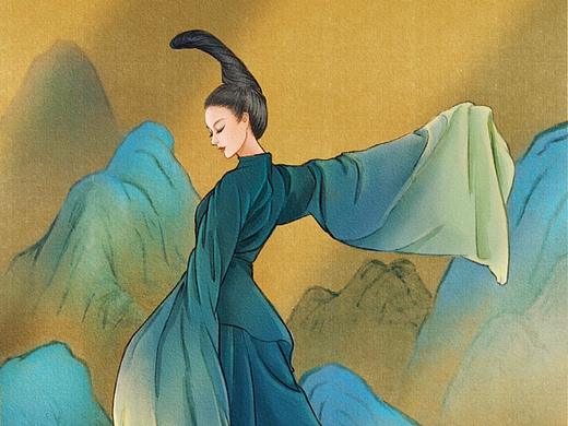古风插画｜只此青绿