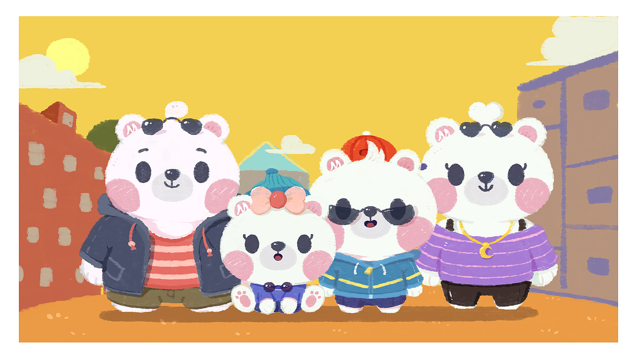 Midea Family 熊小美一家Q版形象设计 —— 欢乐熊仔（图ZMTkwNjAxNjMy） - IP形象 - 站酷设计师肥猫王子原创素材 - 站酷ZCOOL