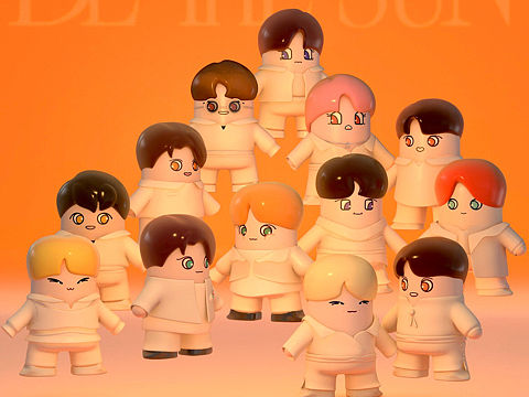 C4D-气球人小十七卡通形象