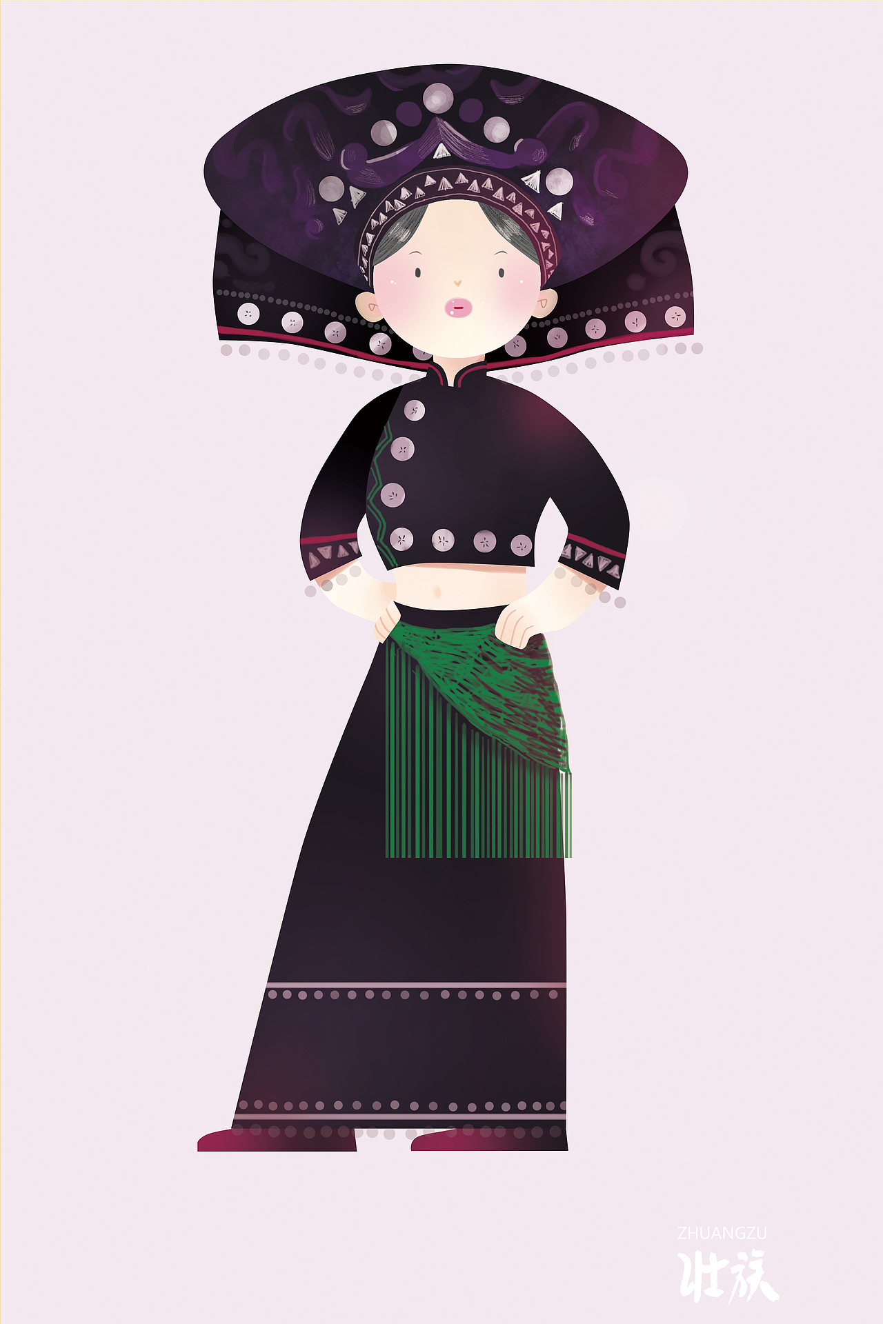 中国传统文化少数民族服饰|插画|艺术插画|宝贝袈裟_原创作品-站酷zco